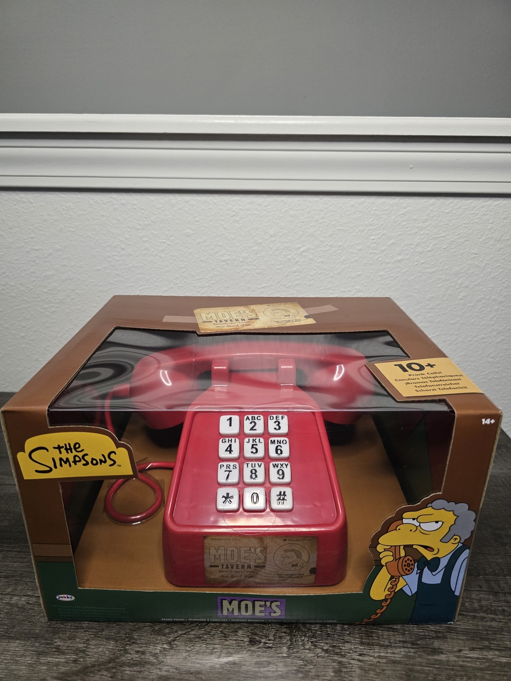 The Simpsons Moe's Tavern Red Retro Phone - Branded